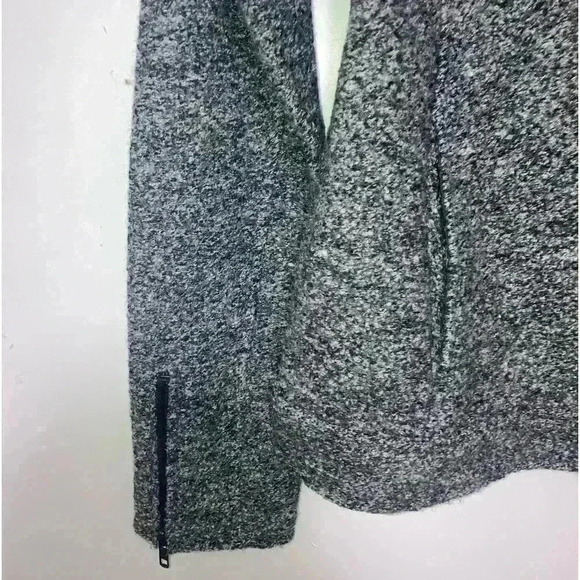 Tahari Wool Blend Jacket Asymmetrical Zip Moto Grey Jacket - Picture 5 of 12